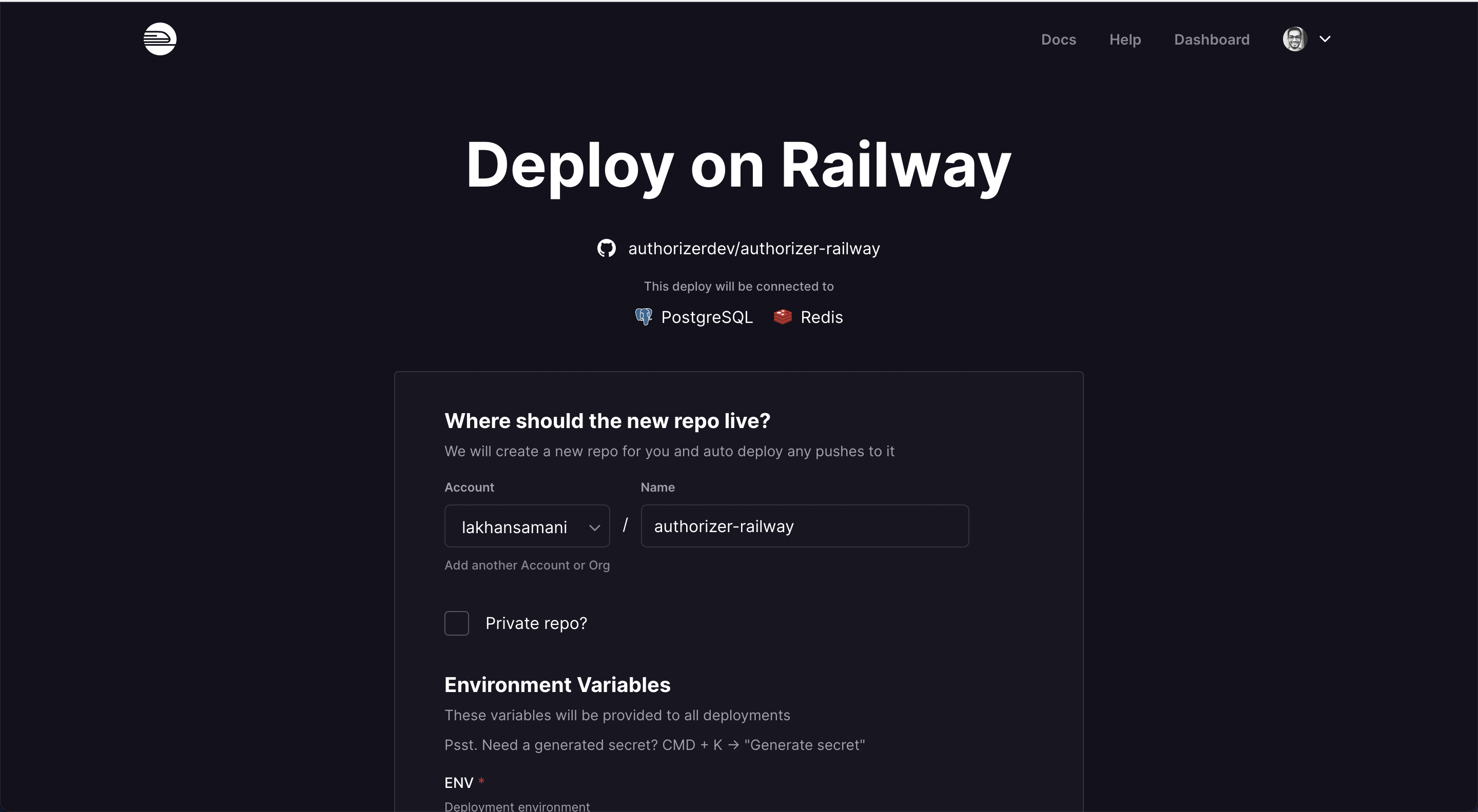 Railway deployment